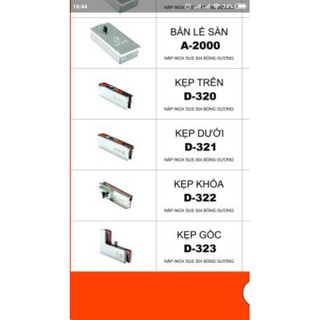 Kẹp Kính Cường Lực, Kẹp Kính Cửa Thủy Lực, Kẹp Dưới Adler D-321