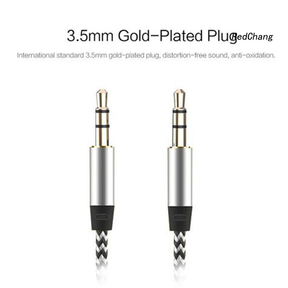 -SPQ- Braided Wire Male to Male 3.5mm Audio Cable AUX Line for Car Speaker Cell Phone