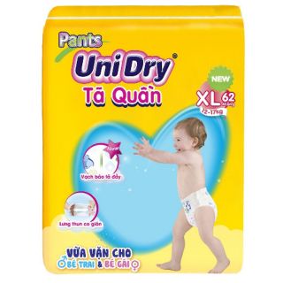 Tã quần Unidry size XL 62 miếng (cho bé 12 - 17kg)