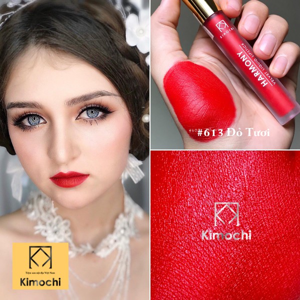 Son kem lì Kimochi màu Đỏ Tươi 613