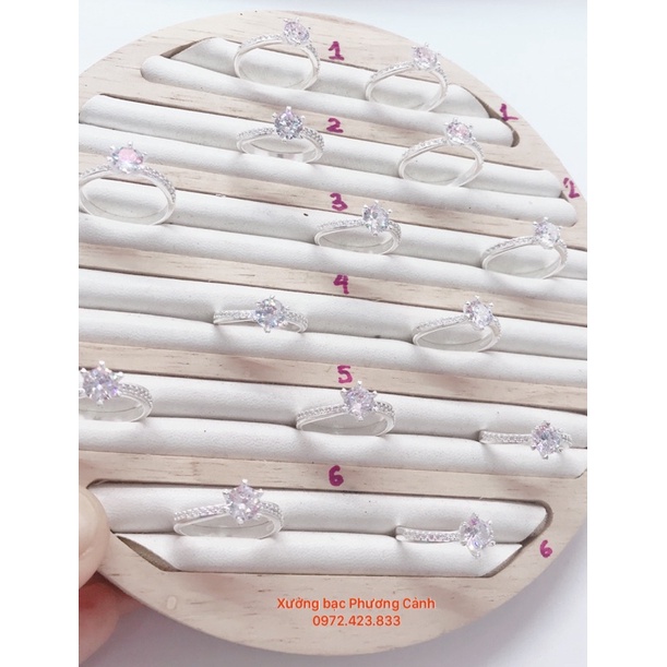 Nhẫn nữ đá cao loại dày XƯỞNG BẠC PHƯƠNG CẢNH CPJ