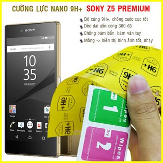 Cường lực dẻo nano mặt trước cho Sony Z5 Premium full 98% màn,siêu bền,không sứt mẻ cạnh