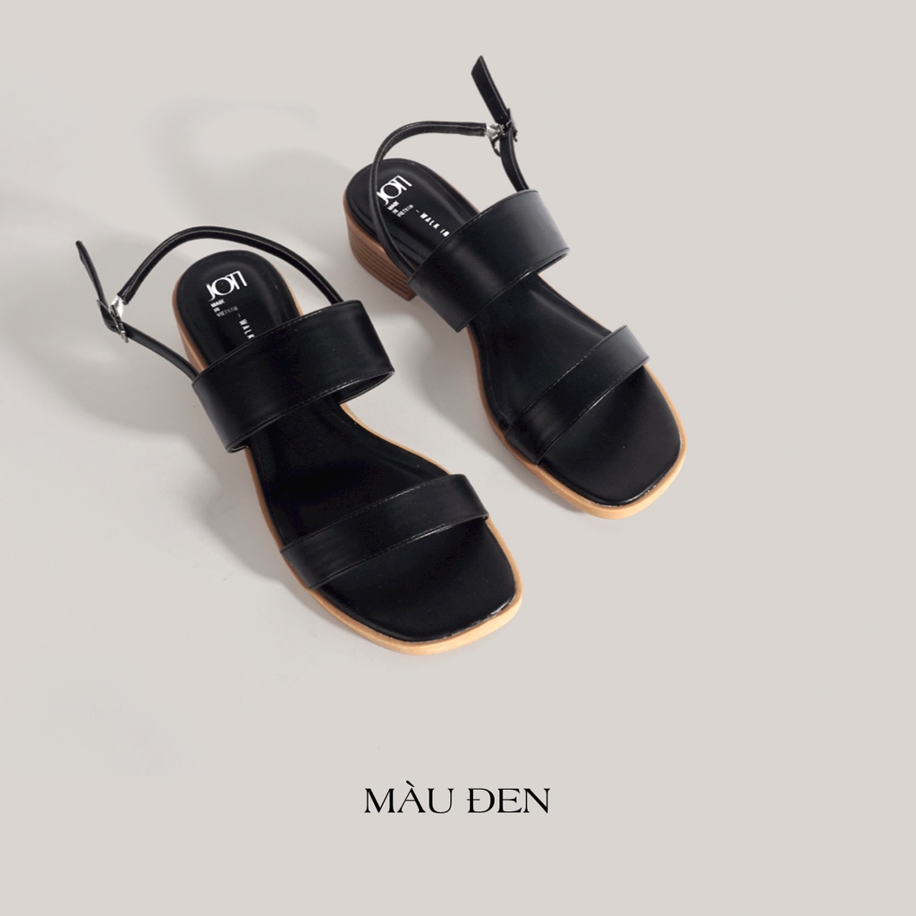 Giày Xăng Đan Nữ JOTI Felicia Sandals 3305VN3 - Mũi Vuông Quai Hậu Đế Thấp Cao 3cm Da Mờ - Mang Du Lịch Dạo Phố