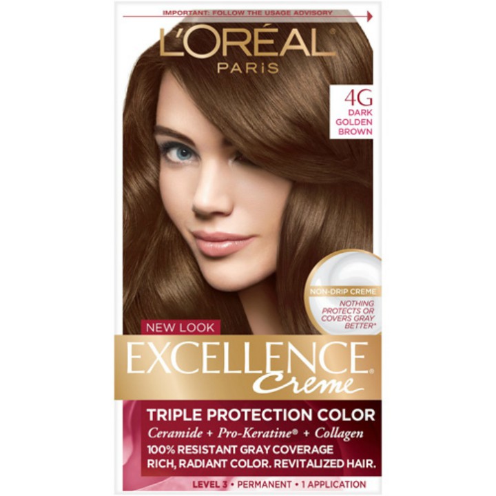 L'Oréal Excellence Creme, 4G Dark Golden Brown