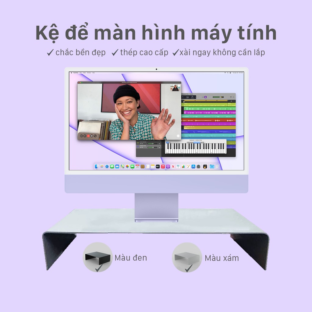 Kệ để màn hình máy tính bằng thép cao cấp - chắc nhẹ bền đẹp, xài ngay không cần lắp ráp - ship toàn quốc | BigBuy360 - bigbuy360.vn