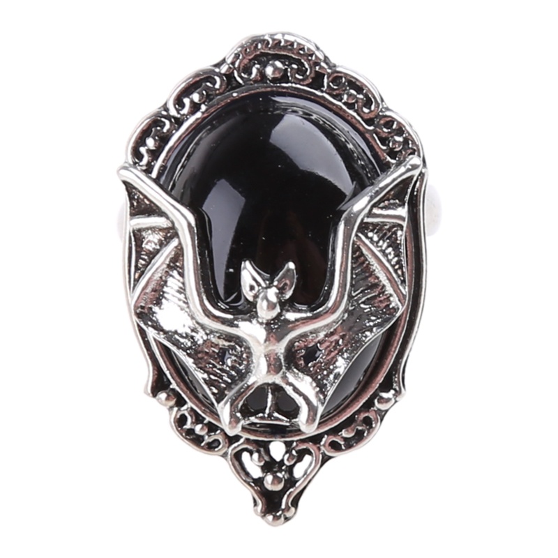 Bộ Vòng cổ + Bông Tai + Nhẫn Hình Dơi Phong Cách Halloween Cho Nữ