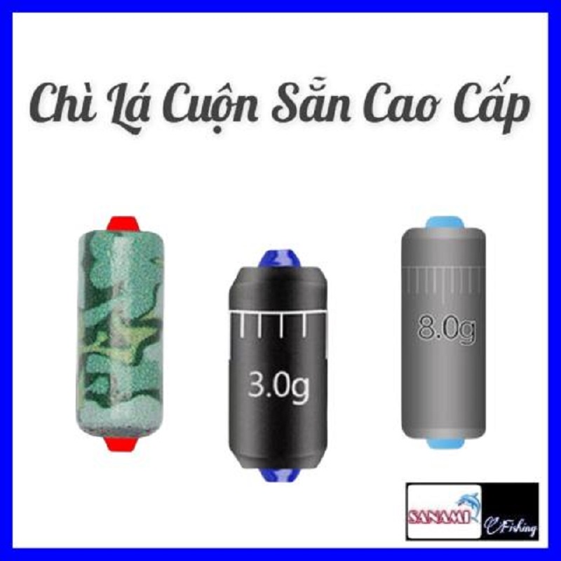 Chì Lá Câu Cá Cuốn Sẵn ( Sét 10 Viên ) Chuyên Câu Đài Câu Đơn Có Thanh Cuốn Trì Cao Cấp SPK-14