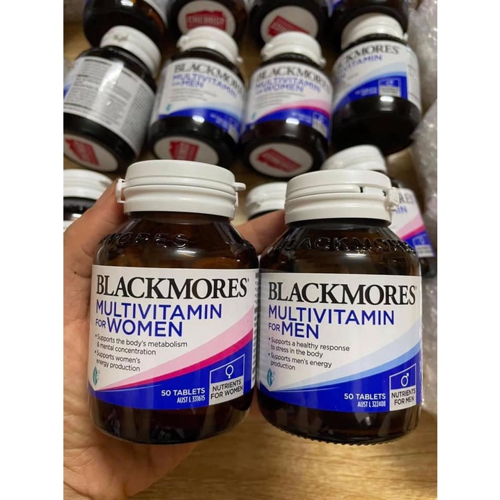 Multivitamin for Men, Women blackmore, vitamin tổng hợp tăng đề kháng cho nam và nữ lọ 60 viên date 2025