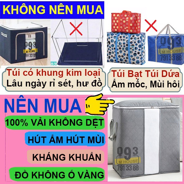 Túi Đựng Quần Áo Chăn Màn, Túi Vải đựng đồ 48x48