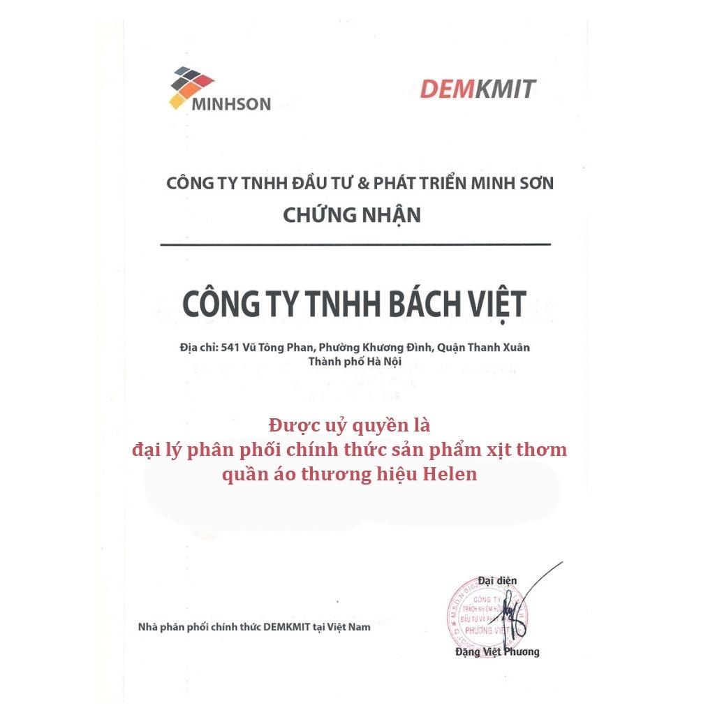Xịt thơm quần áo Helen -  Xịt khử mùi quần áo, chăn ga giúp lưu hương thơm mát bền lâu (100ml)