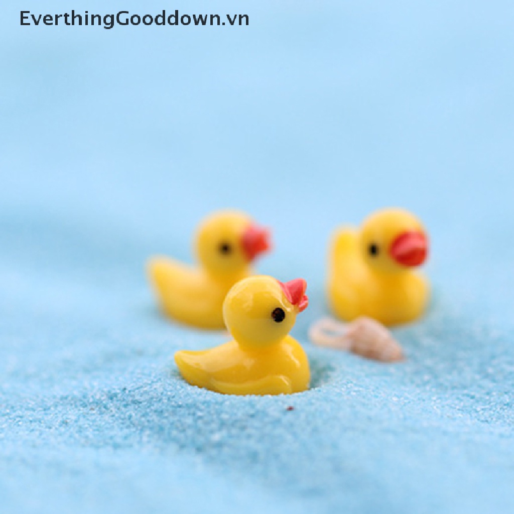 Everthinggooddown Set 6 Tượng Vịt Vàng Trang Trí Tiểu Cảnh
