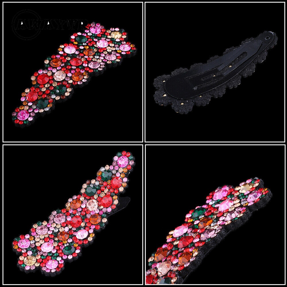 Set 2 kẹp tóc đính pha lê thời trang cho nữ