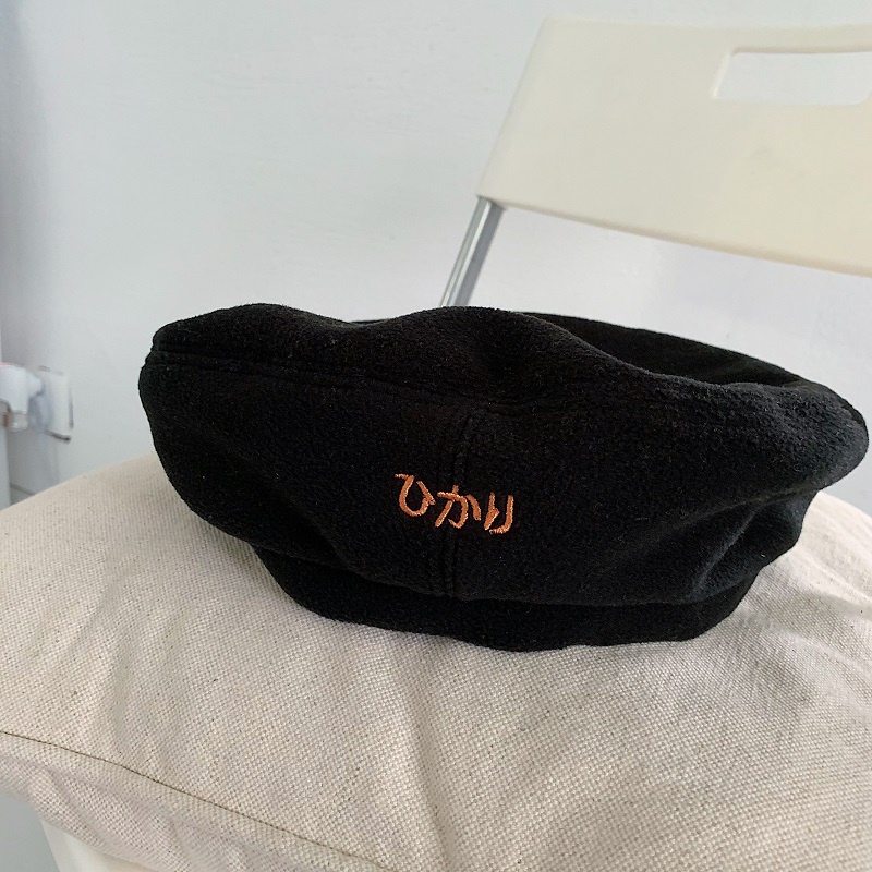 Nón beret lông giữ ấm thời trang thu đông phong cách Hàn Quốc cho nữ