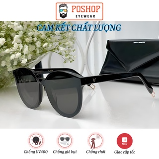 Mắt kính mát nam nữ POSHOP kính râm chống tia cực tím UV400 thiết kế tròn dễ đeo màu sắc thời trang cao cấp V2