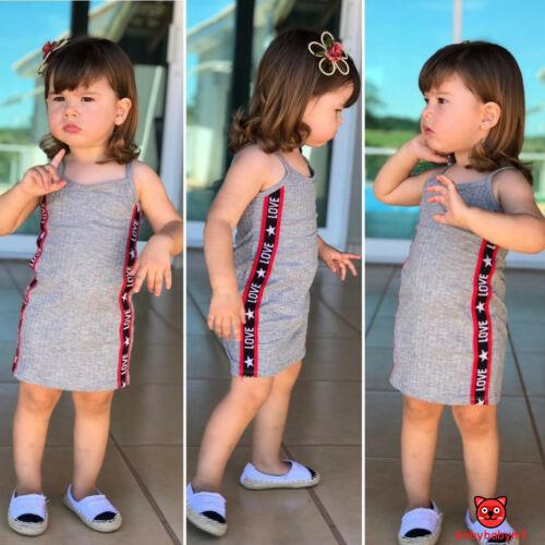 SK★-Baby Kid Girl Casual Solid Cotton Sleeveless Dress &amp;RAISE