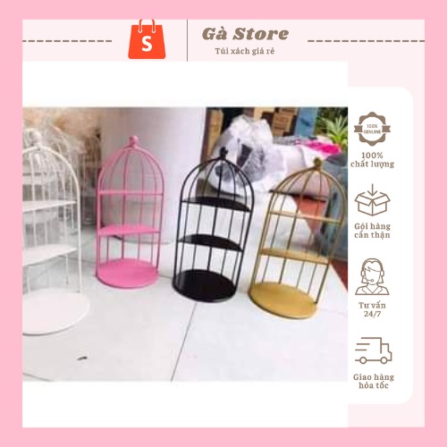 Kệ đựng mỹ phẩm lồng chim ❌FRESHIP❌2, 3 tầng ngăn nắp, gọn gàng màu sắc đa dạng