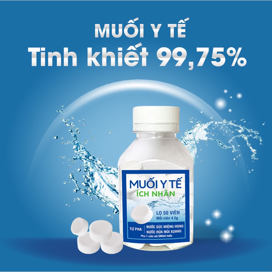 Muối y tế ích nhân lọ 50 viên