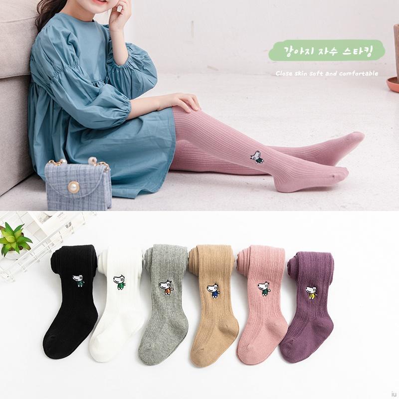 Quần Legging Thêu Họa Tiết Hoạt Hình Cho Bé Gái