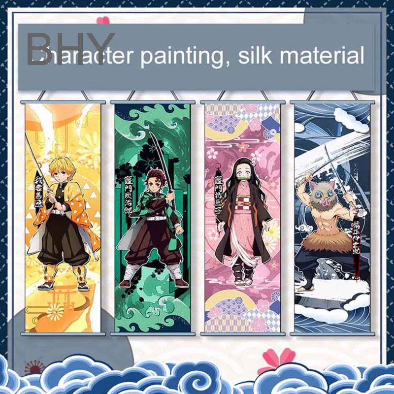 Tranh Vải Treo Tường Trang Trí In Hình Anime Demon Slayer: Kimetsu No Yaiba Không Phai Màu