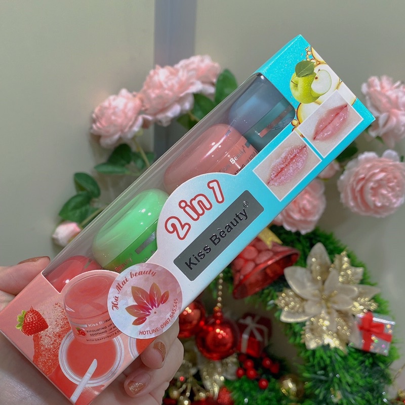 Lẻ 1 lọ tẩy da chết nạ dưỡng hồng môi kissbeauty