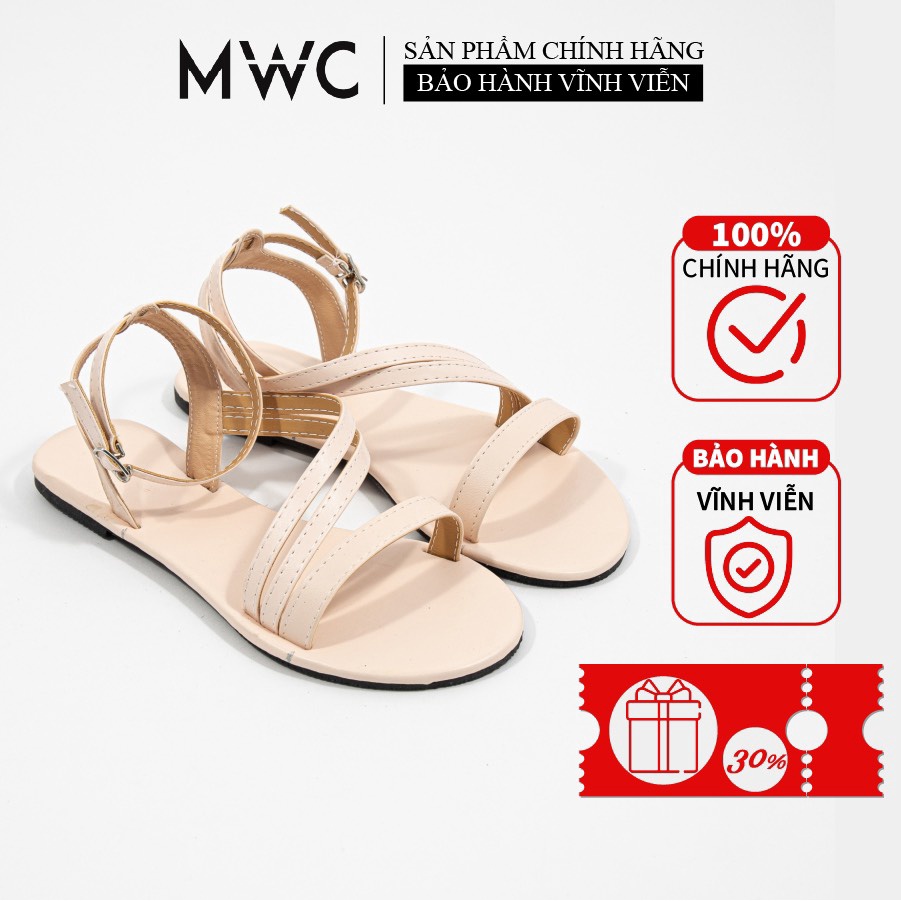 Giày Sandal Nữ MWC Đế Bệt Dây Quai Mảnh Xinh Xắn Dễ Thương NUSD- 2865