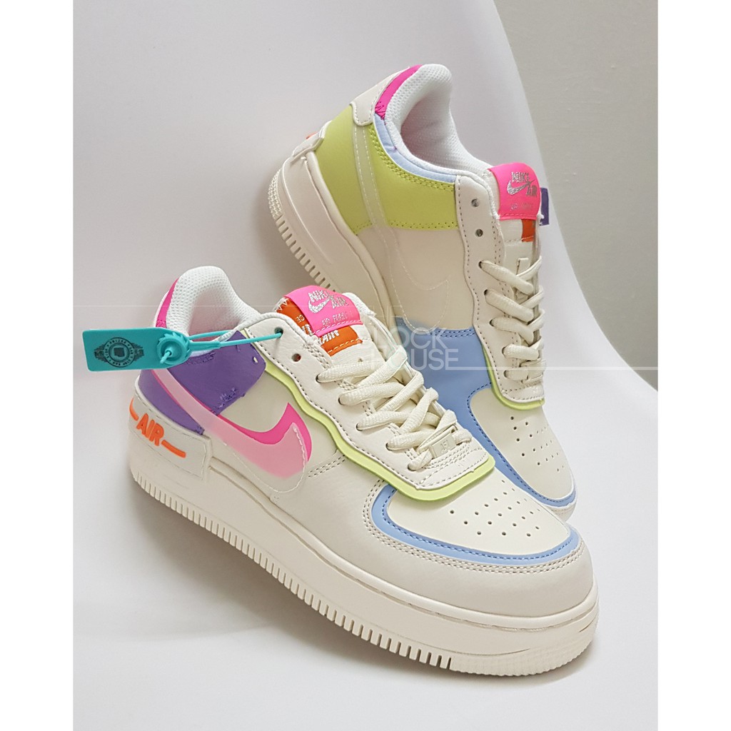 GIÀY N AIR FORCE 1 SHADOW BEIGE PINK TRANSLUCENT SWOOSH