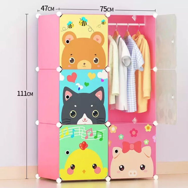 MẪU MỚI SIÊU HOT- TỦ NHỰA LẮP GHÉP 6 Ô SÂU 47cm. Tặng 1 treo đồ.