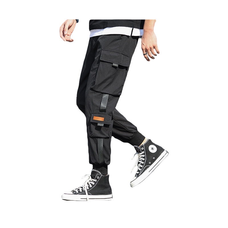Quần thể thao nam FUNS mã MK X quần jogger nam dài trơn túi hộp kiểu bó ống mùa hè Phong Cách Hàn Quốc