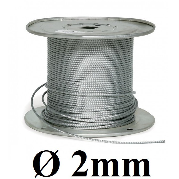 Dây cáp thép mạ kẽm Ø  dài 1 mét – 1000 mét