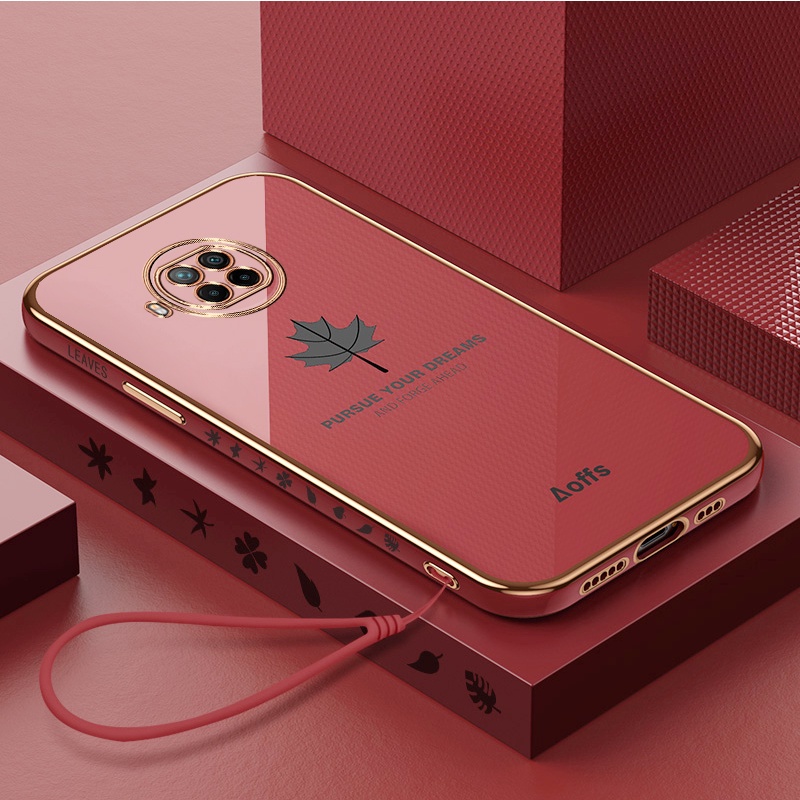 Ốp điện thoại QIANZI kiểu lá phong cho Xiaomi Redmi Note 8T Redmi Note9 Redmi 9C Xiaomi11T Xiaomi 12
