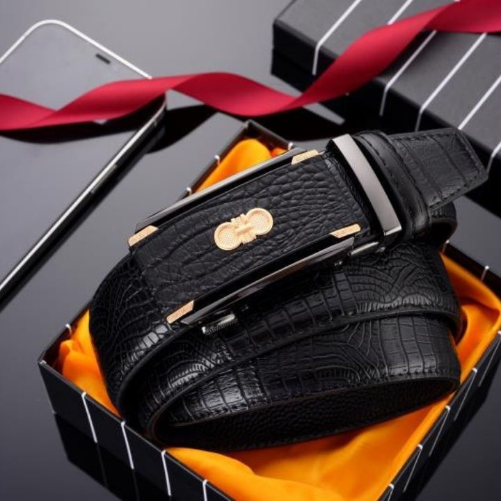 Thắt lưng nam - Dây nịt nam mặt đẹp, da vân cá sấu sang trọng lịch lãm TL41