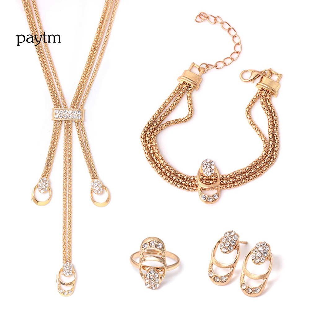 Bộ Trang Sức Nhiều Lớp Đính Đá Sang Trọng