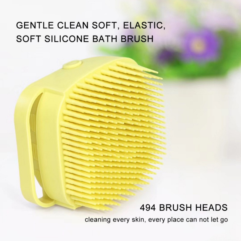 Bàn Chải Silicon 8X5.7Cm Chà Lưng Tẩy Tế Bào Chết Cho Bé Khi Tắm