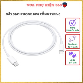 Dây Sạc Nhanh 18W iPhone 11, Cáp Sạc Nhanh iPhone CHÍNH HÃNG Cổng TYPE C To LIGHTNING - Hàng ZIN BÓC MÁY, BH 12 Tháng