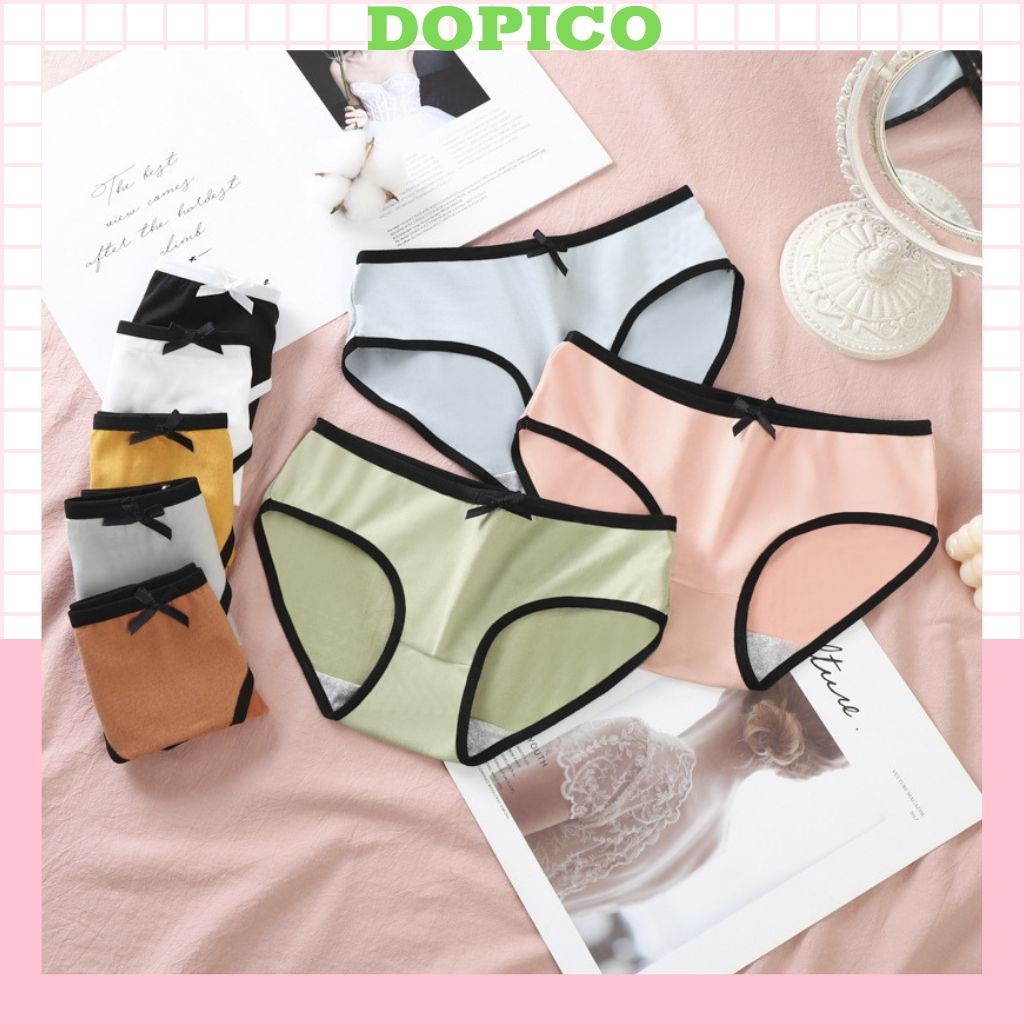 Quần lót nữ tôn dáng đính nơi gợi cảm sexy, Quần chíp nữ kháng khuẩn DOPICO B02