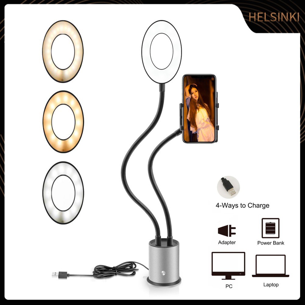 Đèn Led Tròn Hỗ Trợ Chụp Ảnh Cho Điện Thoại