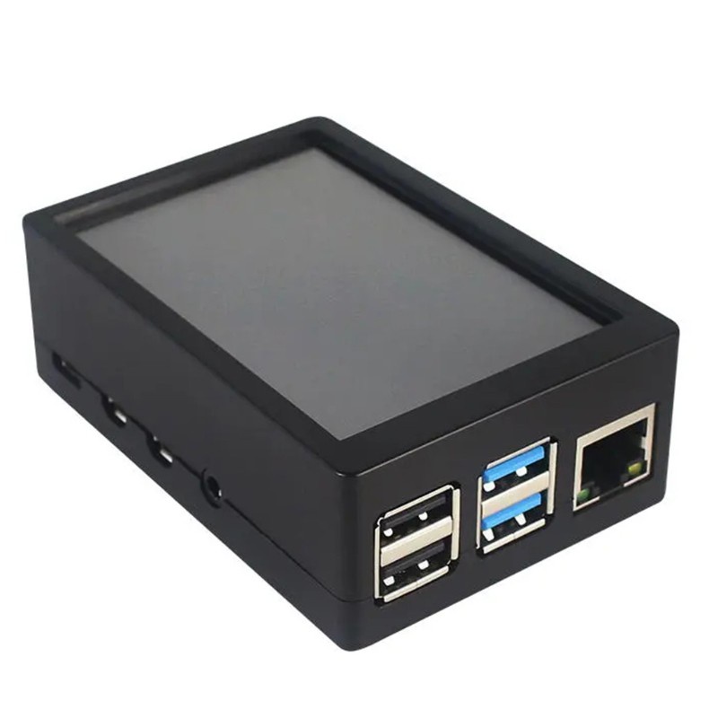 ROX 3.5 Inch Touch Screen 480*320 LCD Display ABS Case Protective Cover Shell for Raspberry Pi 4 Model B