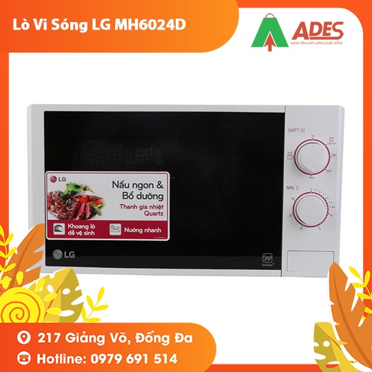 [Mã 154ELSALE2 giảm 7% đơn 300K] Lò Vi Sóng LG MH6024D - Bảo hành Chính hãng