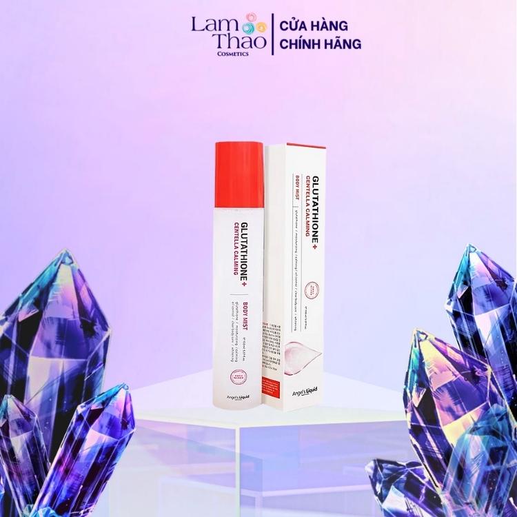 Xịt Mụn Lưng Giảm Thâm Làm Sáng Da Angel's Liquid Glutathione+ Centella Calming Body Mist