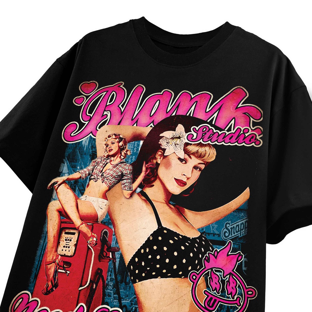 BLANK | Áo Thun Girl Needs Love Tay Lỡ Unisex - Đen/Trắng Cổ Tròn