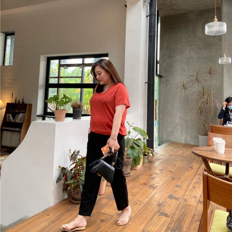 Quần Harem Dài Mỏng Co Giãn Giản Dị Cỡ Lớn Cho Nữ