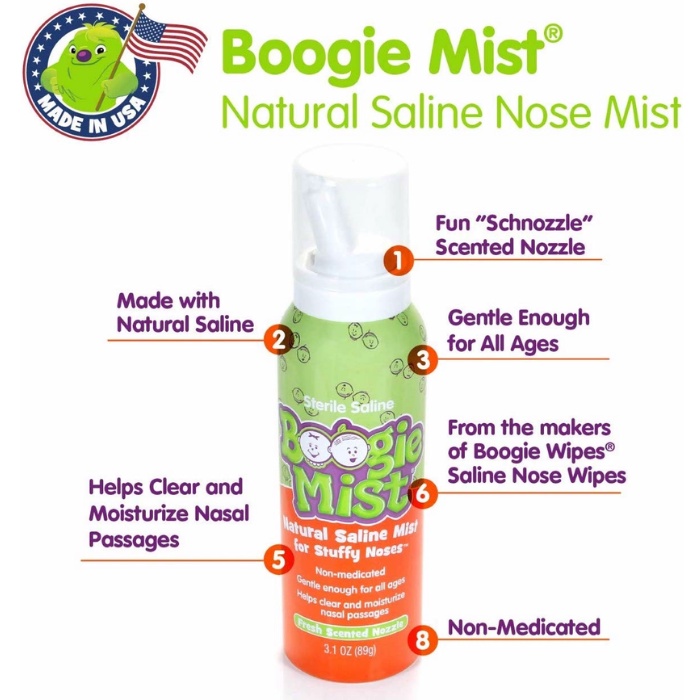 Xịt Mũi Boogie Mist Vô Trùng kháng Khuẩn 89g Cho Bé