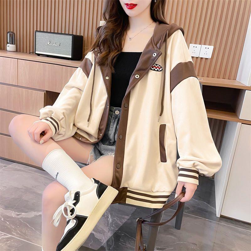 Áo Khoác cardigan Có Mũ Trùm Đầu Phong Cách retro Mỹ Hợp Thời Trang Mùa Thu Cho Nữ