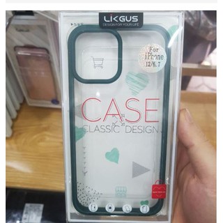 Ốp lưng chống sốc trong suốt viền màu cho iPhone 12,12 Pro Max 6.7 inch chính hãng Likgus.
