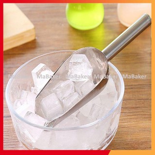 Muỗng inox múc đá, múc nguyên liệu loại tốt, cao cấp, siêu bền, sang trọng và tiện dụng - MaBaker
