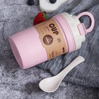 Cốc giữ nhiệt lúa mạch kèm thìa 500ml