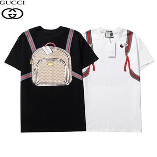  Áo thun tay ngắn chất liệu cotton in hình Gucci thời trang cho nam nữ  