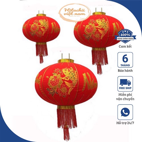 Đèn lồng trang trí tết màu đỏ may mắn, Lồng đèn đỏ phong cách Trung Hoa trang trí năm mới