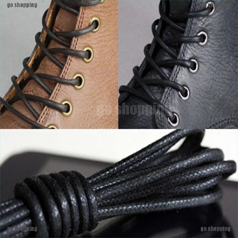 {go shopping}Waxed Round Shoe Laces Shoelace Bootlaces Leather Brogues Multi Color 27.6