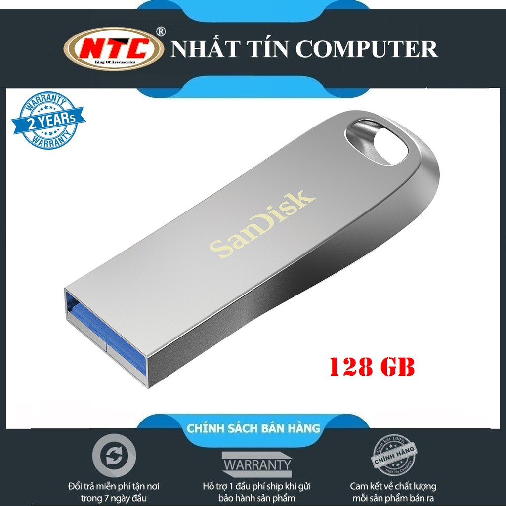 USB 3.1 SanDisk Ultra Luxe CZ74 128GB 150MB/s (Bạc)